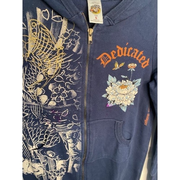 Ed Hardy Women's Full Zip Hoodie Sz Small - Picture 4 of 4